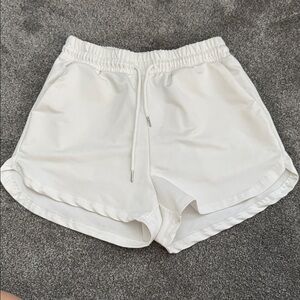SHEIN Cream Elastic Waist Shorts
